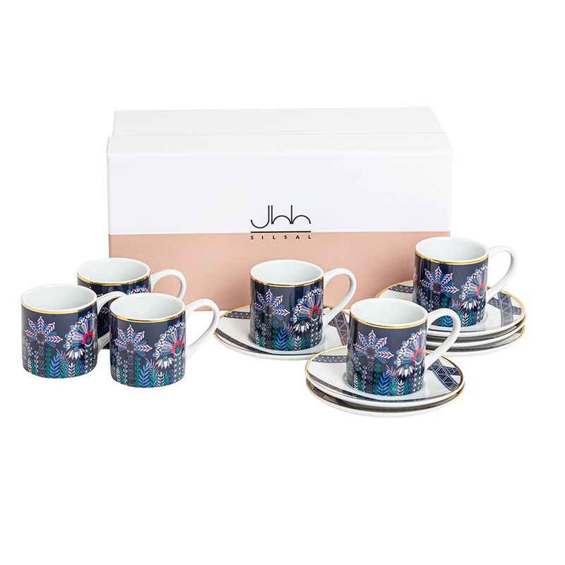Tala Espresso Cup and Saucer Set of 6, large